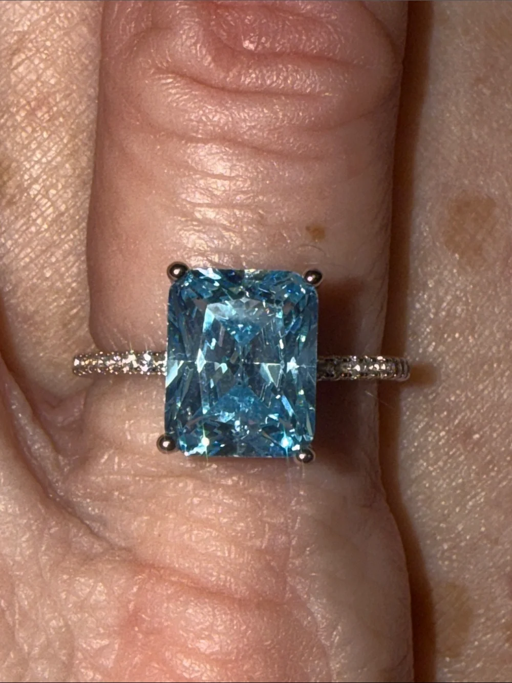 4 CT BLUE Aquamarine UGI CERTIFIED 925 Sterling Silver NEW GORGEOUS